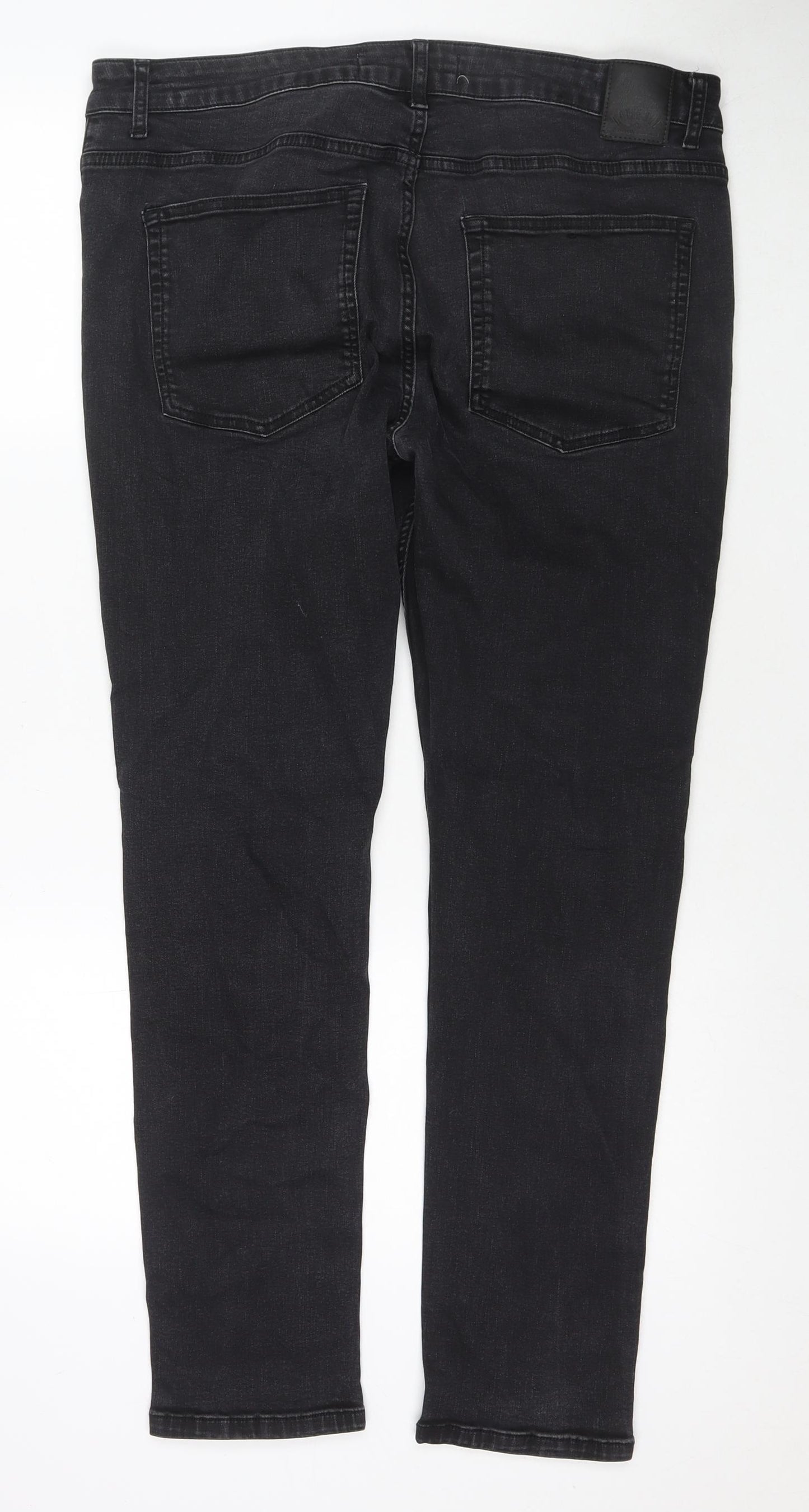 Route One Mens Black Cotton Skinny Jeans Size 36 in L29 in Regular Zip