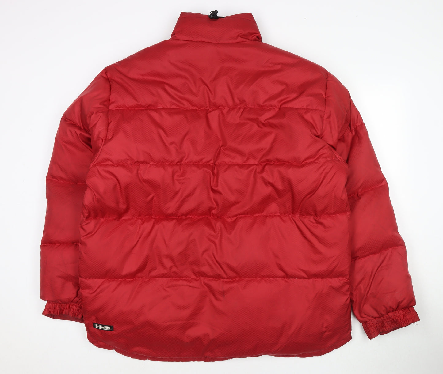 Phoenix Mens Red Puffer Jacket Jacket Size L Zip