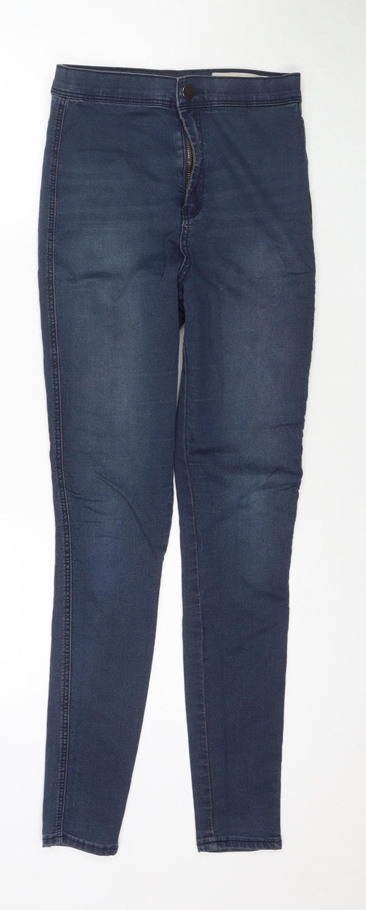 ASOS Womens Blue Cotton Skinny Jeans Size 28 in L32 in Regular Zip