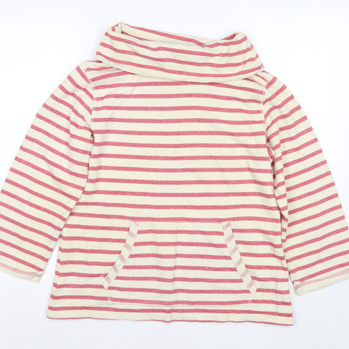 Seasalt Womens Ivory Striped Cotton Pullover Sweatshirt Size 12 Pullover