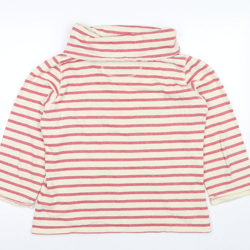 Seasalt Womens Ivory Striped Cotton Pullover Sweatshirt Size 12 Pullover