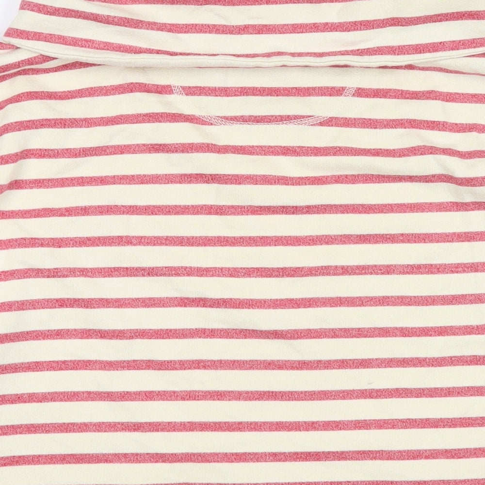 Seasalt Womens Ivory Striped Cotton Pullover Sweatshirt Size 12 Pullover