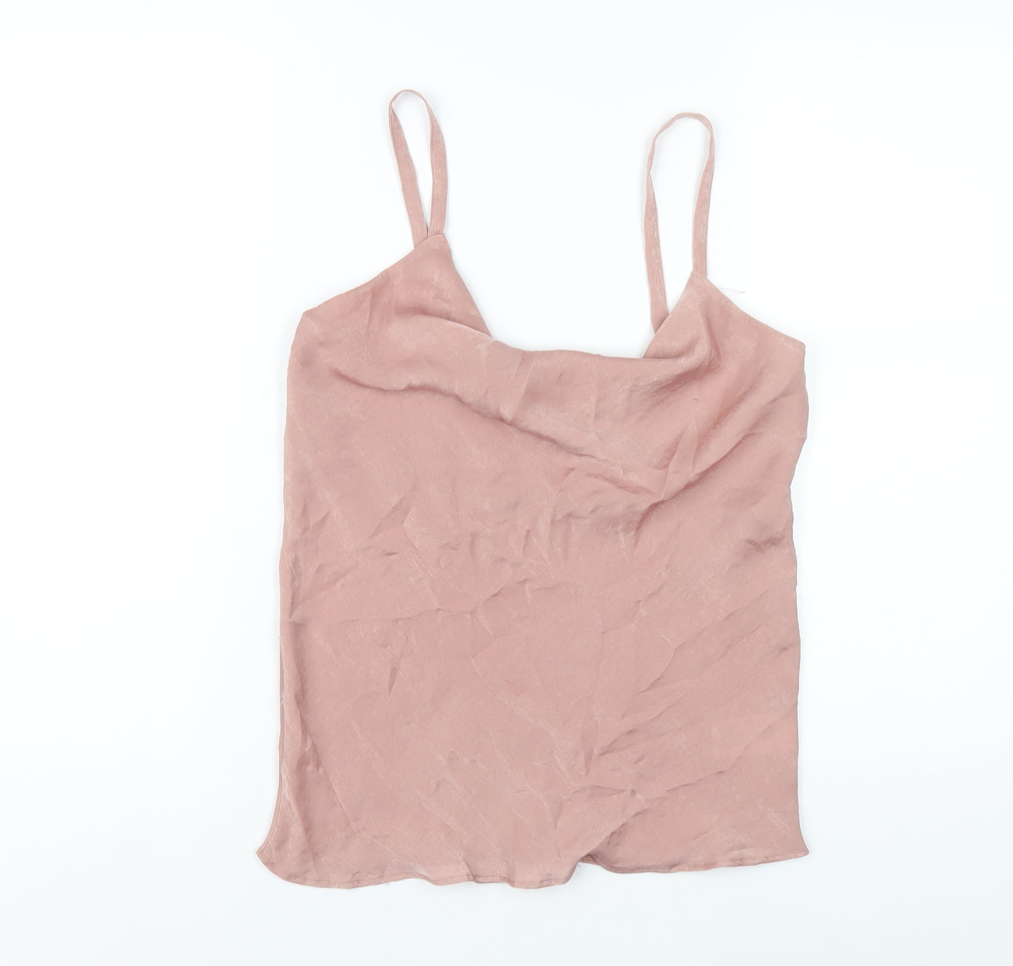 Envy Womens Pink Polyester Camisole T-Shirt Size 8 Cowl Neck