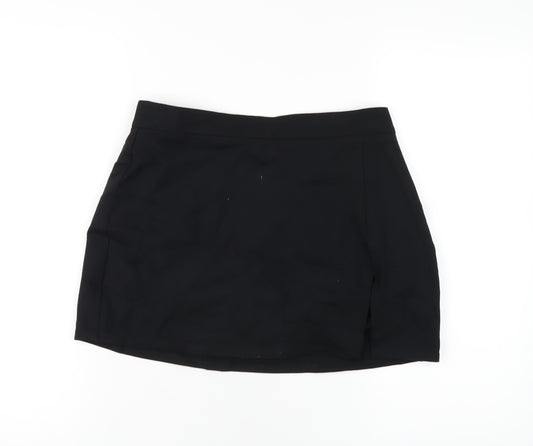 Hollister Womens Black Viscose Skort Skirt Size M Zip