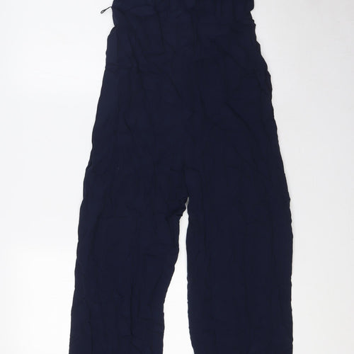 Marks and Spencer Womens Blue Viscose Jumpsuit One-Piece Size 6 L30 in Zip