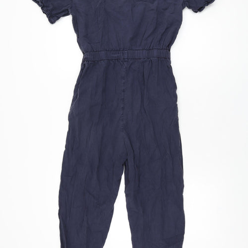 Urban Outfitters Womens Blue Polyester Jumpsuit One-Piece Size S L26 in Button