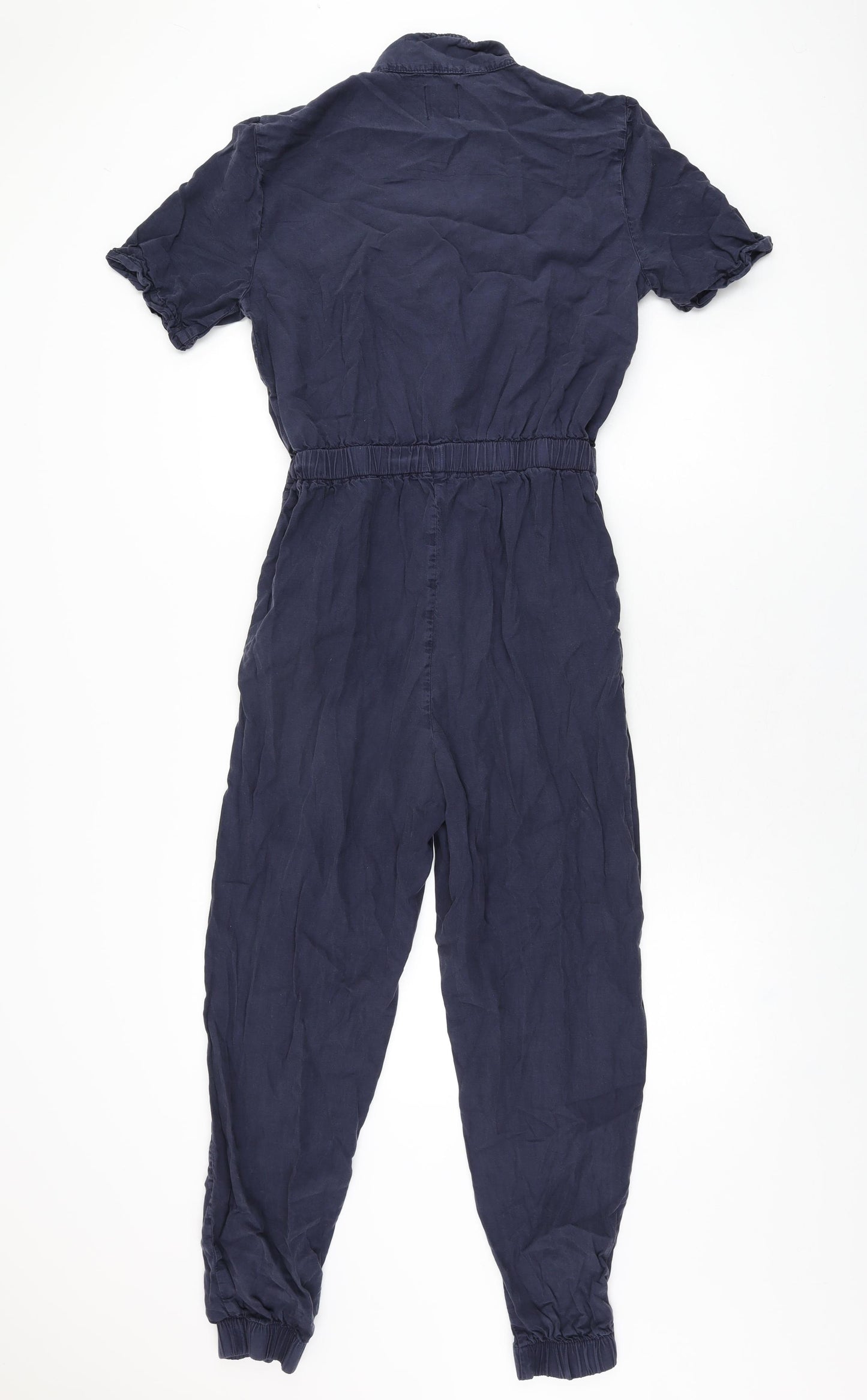 Urban Outfitters Womens Blue Polyester Jumpsuit One-Piece Size S L26 in Button