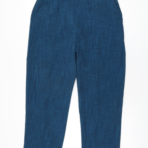 Honor Millburn Womens Blue Polyester Trousers Size 16 L24.5 in Regular