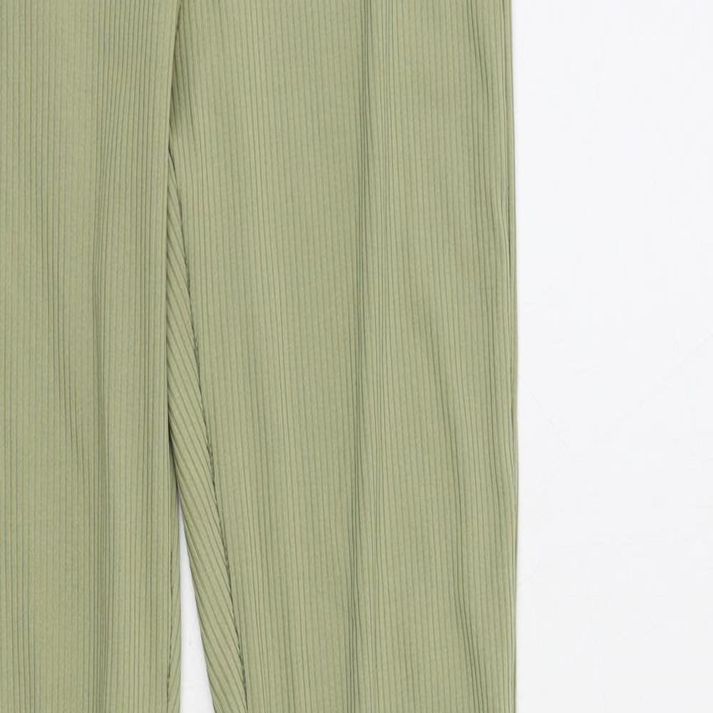 Topshop Womens Green Polyester Capri Leggings Size 8 L30 in - Elastic Waist