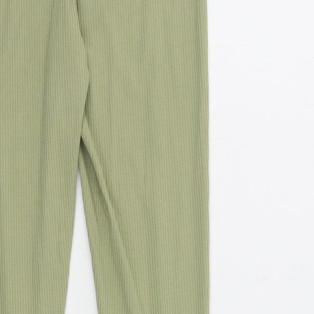 Topshop Womens Green Polyester Capri Leggings Size 8 L30 in - Elastic Waist