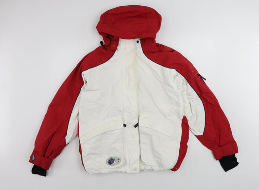 Sessions Womens Red Ski Jacket Jacket Size S Zip - Vintage Zipped Pockets Technical