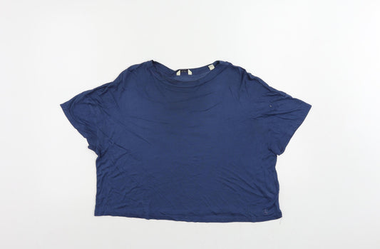 Jack Wills Womens Blue Modal Basic T-Shirt Size M Crew Neck - Vintage