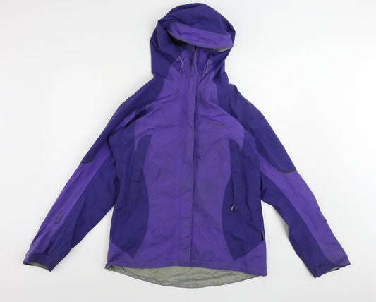 Sprayway Womens Purple Windbreaker Jacket Size 12 Zip - Hooded Technical Water Resistant