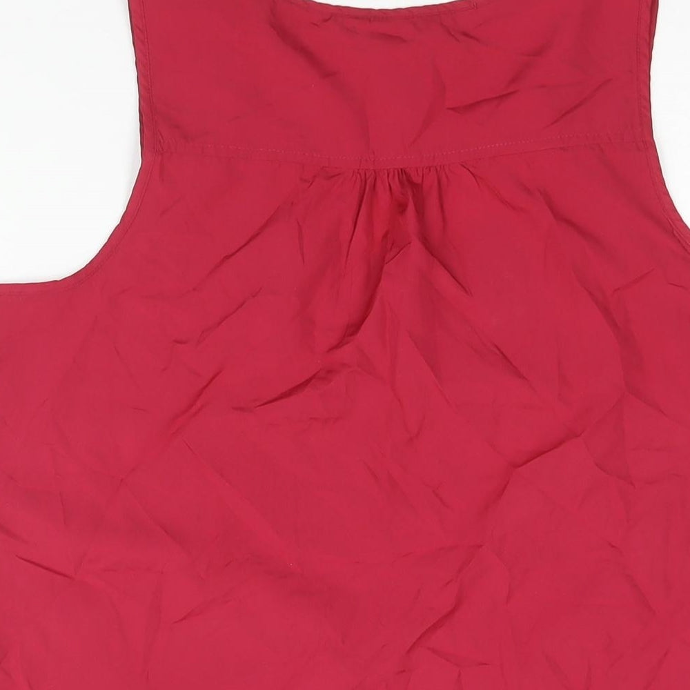 BHS Womens Red Polyester Camisole Blouse Size 14 Scoop Neck