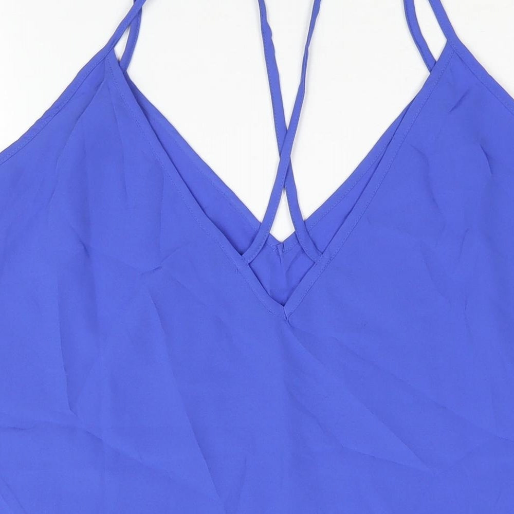 BeYou Womens Blue Polyester Camisole Blouse Size 16 V-Neck - Size 16-18