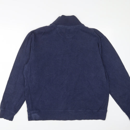 GANT Mens Blue Cotton Pullover Sweatshirt Size XL - 1/2 Zip