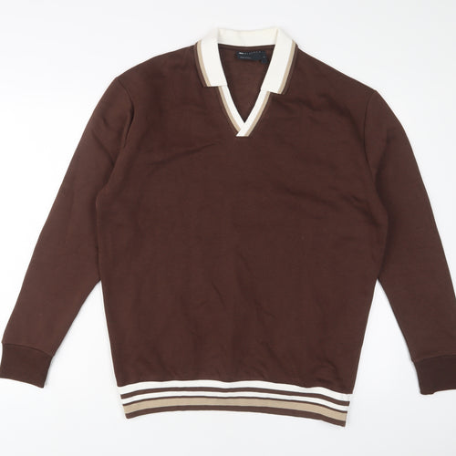 ASOS Mens Brown Cotton Pullover Sweatshirt Size S