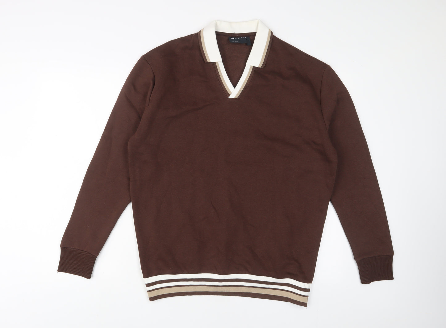 ASOS Mens Brown Cotton Pullover Sweatshirt Size S