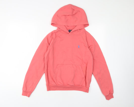 Ralph Lauren Womens Pink Cotton Pullover Hoodie Size S Pullover