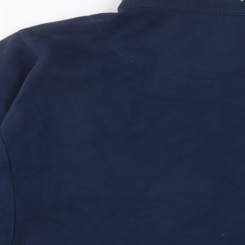 Lazy Jacks Womens Blue Cotton Pullover Sweatshirt Size M Zip