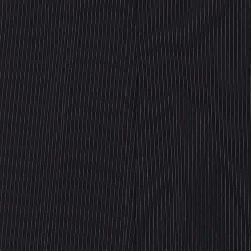 South Womens Black Striped Polyester Trousers Size 18 L30 in Regular Button