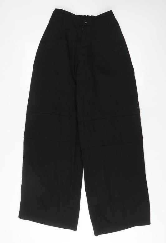 Motel Womens Black Cotton Cargo Trousers Size M L32 in Regular Zip