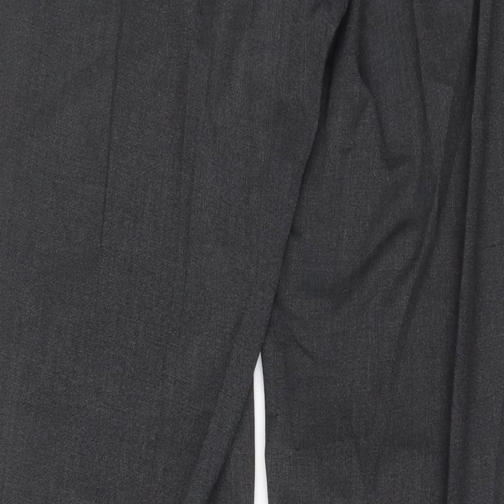 NEXT Womens Grey Polyester Trousers Size 10 L33 in Regular Zip