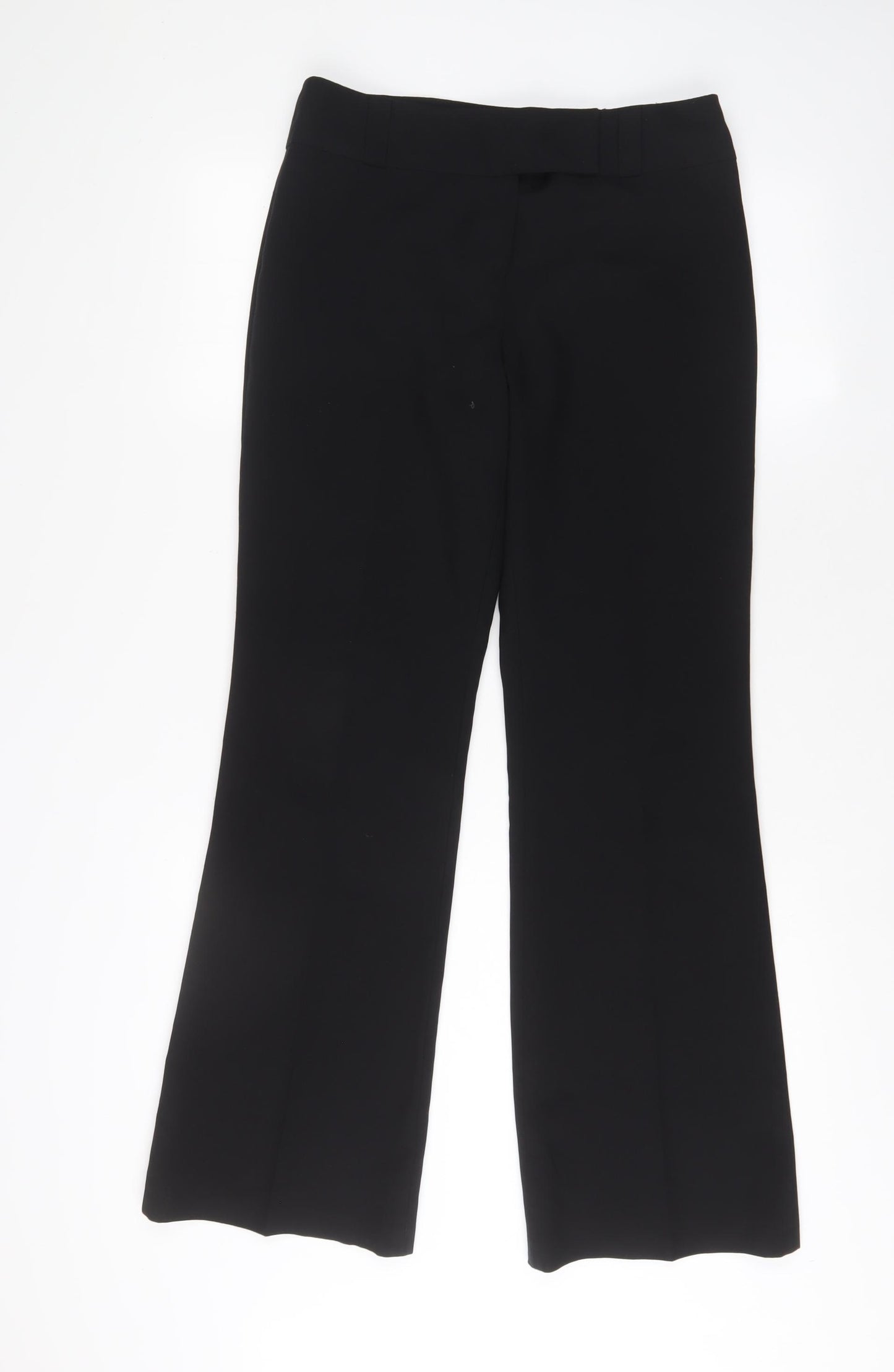 Dorothy Perkins Womens Black Polyester Trousers Size 10 L31 in Regular Hook & Eye