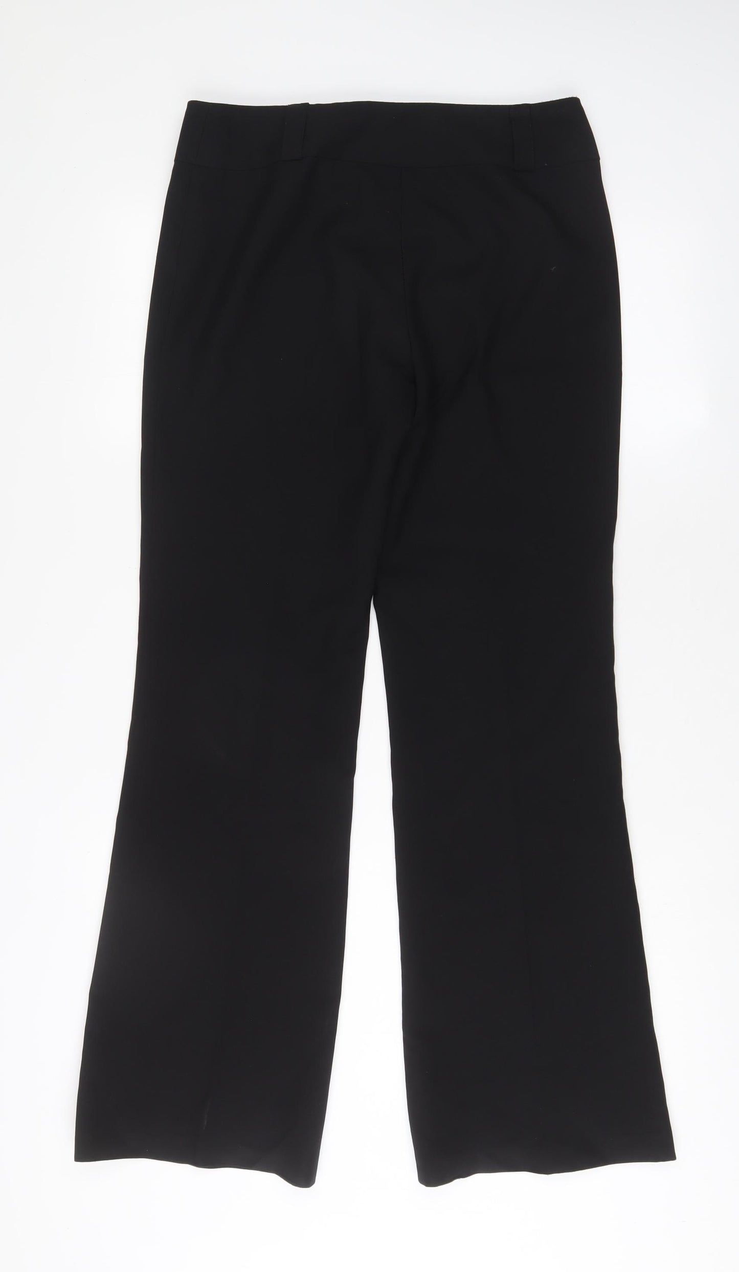 Dorothy Perkins Womens Black Polyester Trousers Size 10 L31 in Regular Hook & Eye