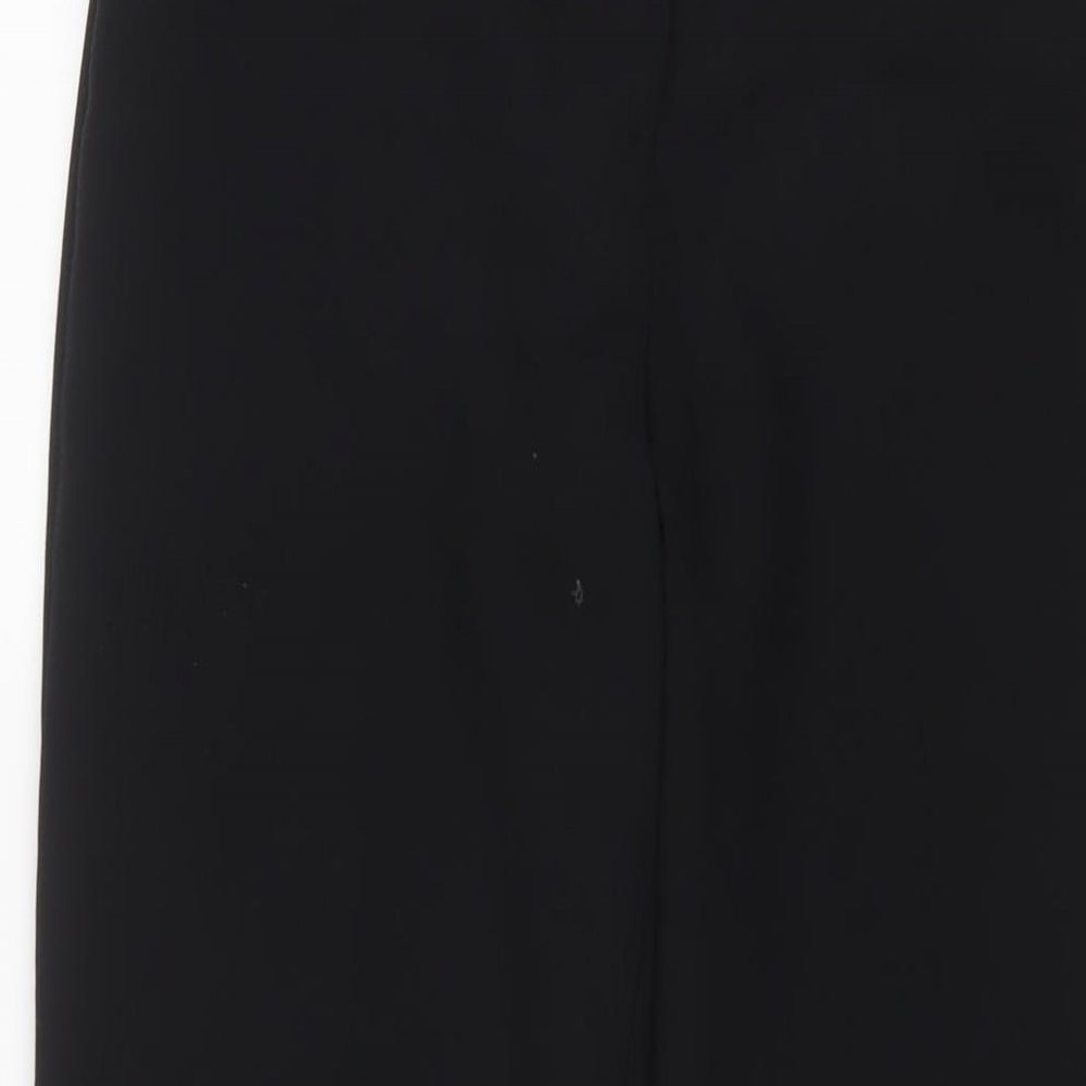 Dorothy Perkins Womens Black Polyester Trousers Size 10 L31 in Regular Hook & Eye