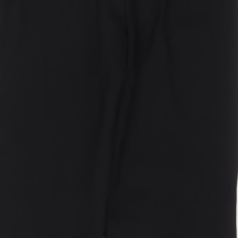 Dorothy Perkins Womens Black Polyester Trousers Size 10 L31 in Regular Hook & Eye