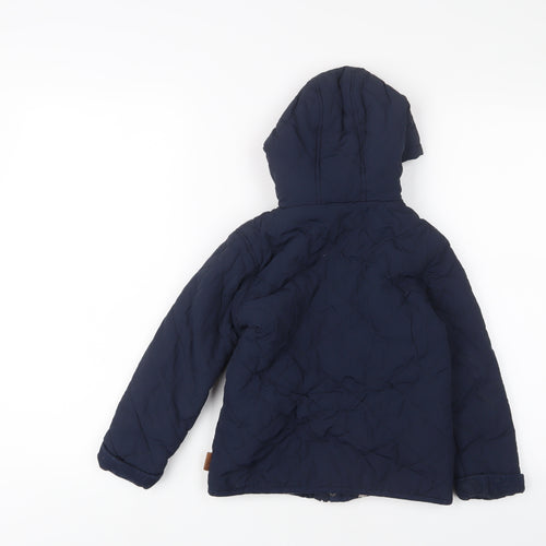 NEXT Boys Blue Basic Coat Coat Size 6-7 Years Snap