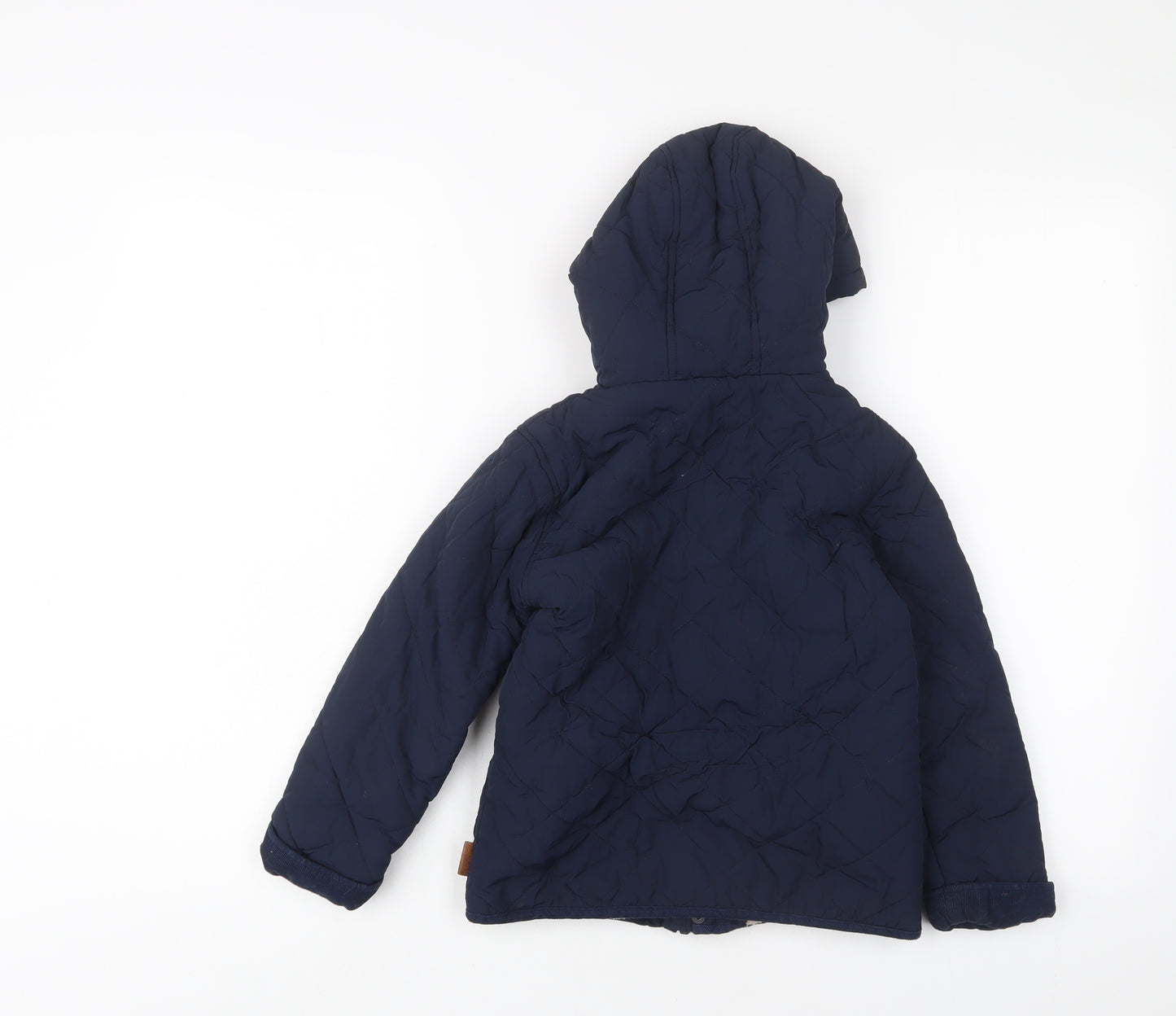 NEXT Boys Blue Basic Coat Coat Size 6-7 Years Snap