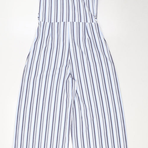 Quiz Womens Blue Striped Polyester Jumpsuit One-Piece Size 6 L24 in