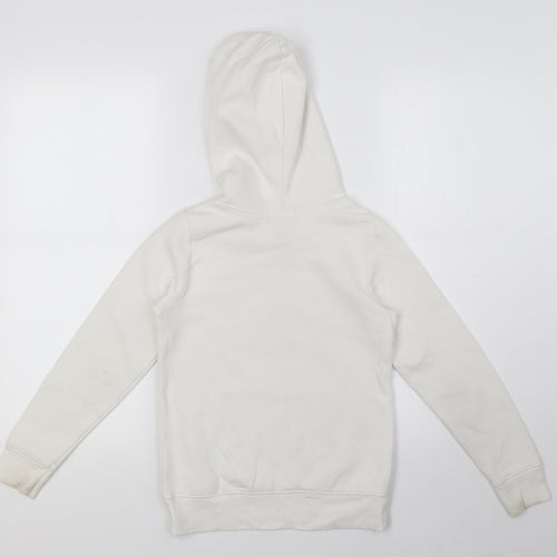 Gap Body Girls White Cotton Pullover Hoodie Size 8-9 Years Pullover