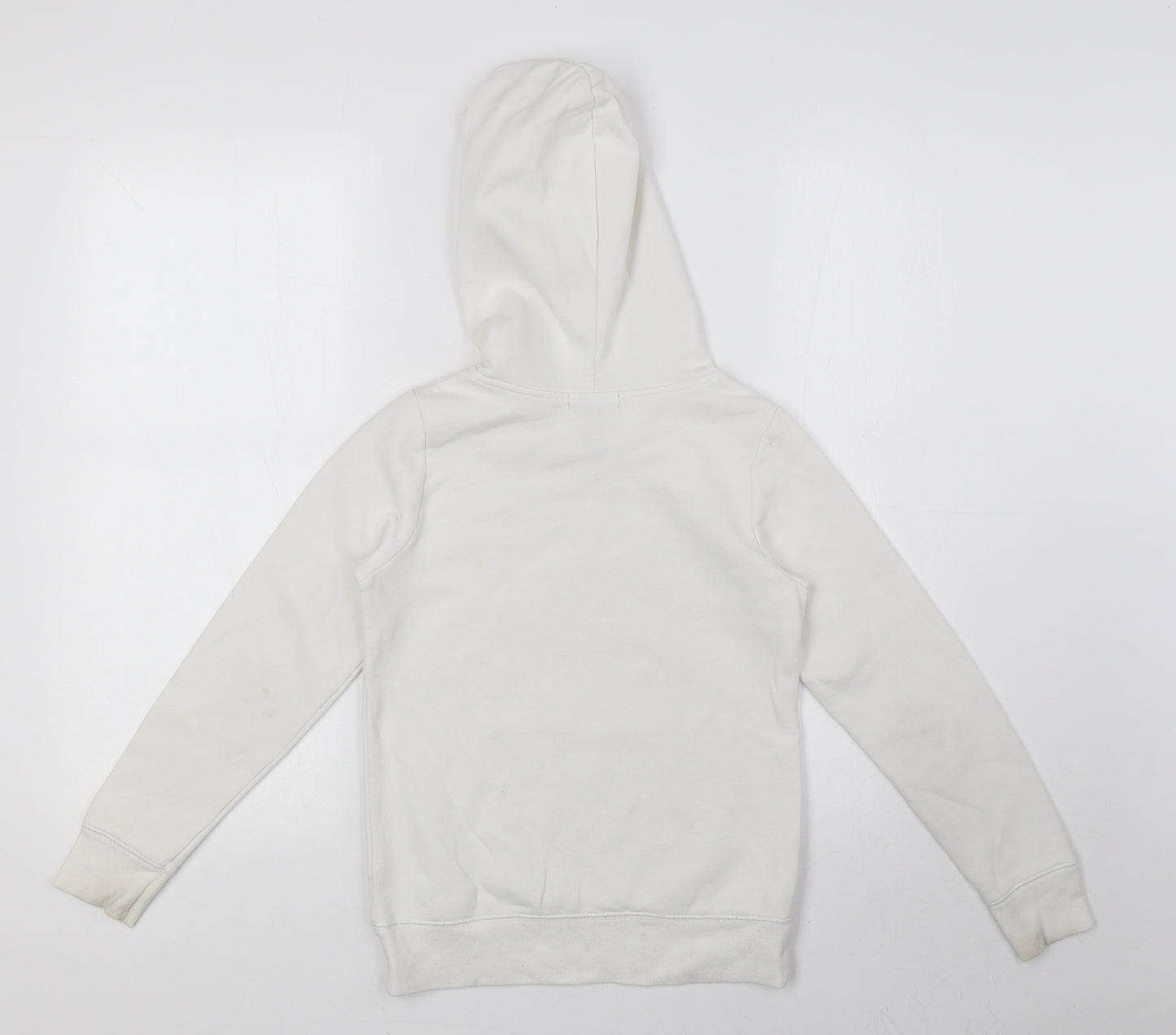 Gap Body Girls White Cotton Pullover Hoodie Size 8-9 Years Pullover