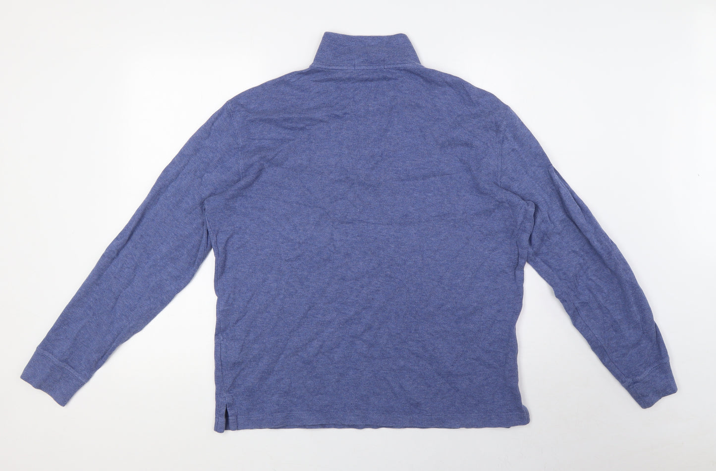 Polo Ralph Lauren Mens Blue Cotton Pullover Sweatshirt Size M - 1/4 Zip