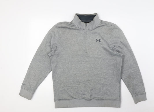 Under armour Mens Grey Polyester Pullover Sweatshirt Size M - 1/4Zip