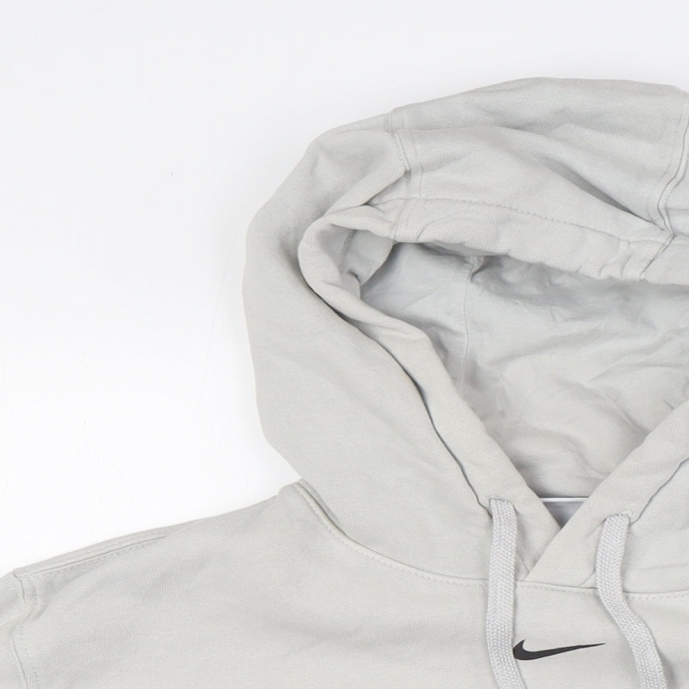 Nike Mens Grey Cotton Pullover Hoodie Size S