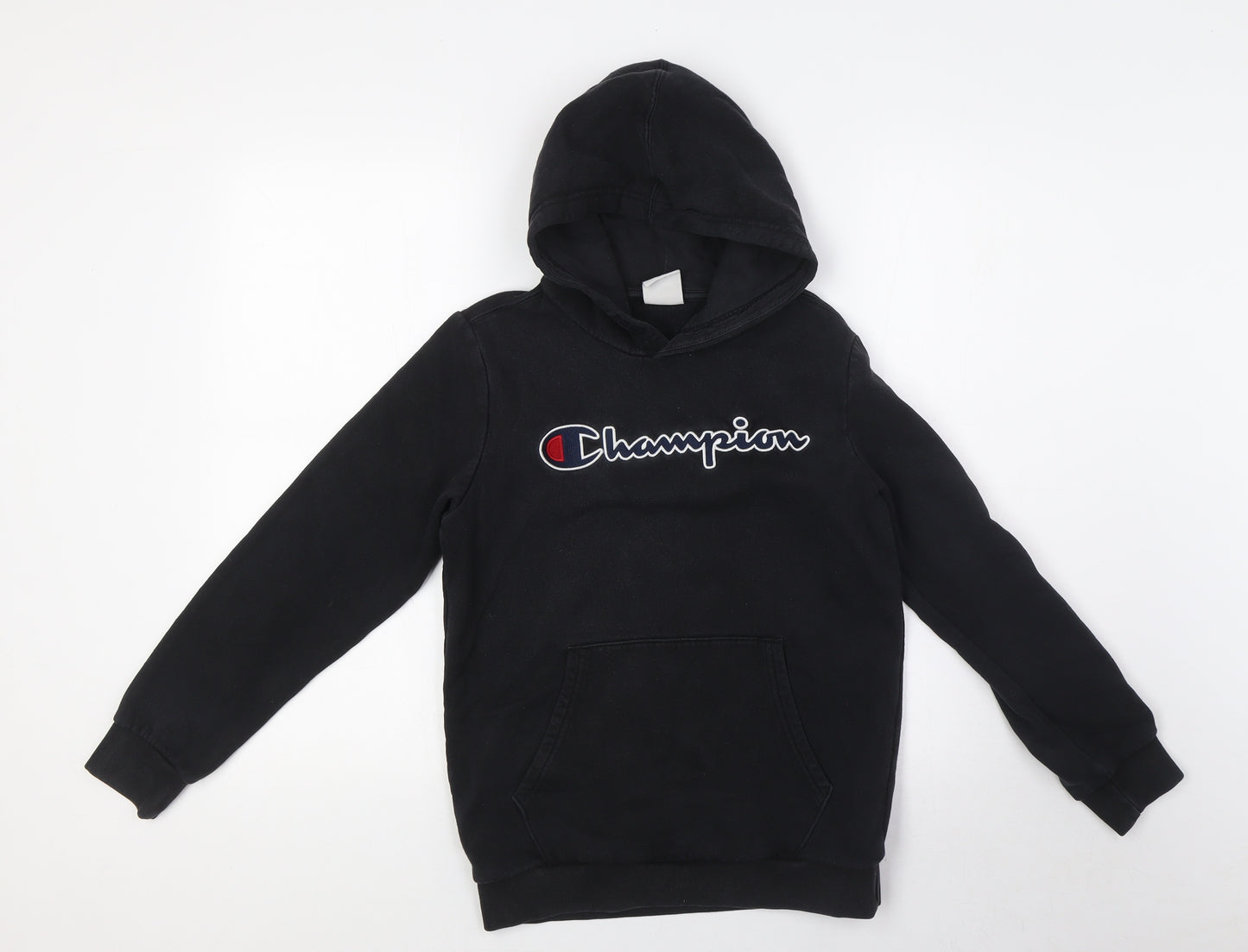 Champion Boys Black Cotton Pullover Hoodie Size 11-12 Years