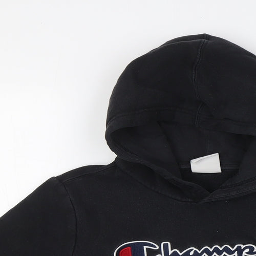 Champion Boys Black Cotton Pullover Hoodie Size 11-12 Years