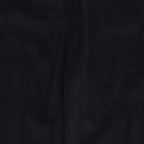 Topshop Womens Black Cotton Trousers Size 16 L31 in Regular Zip