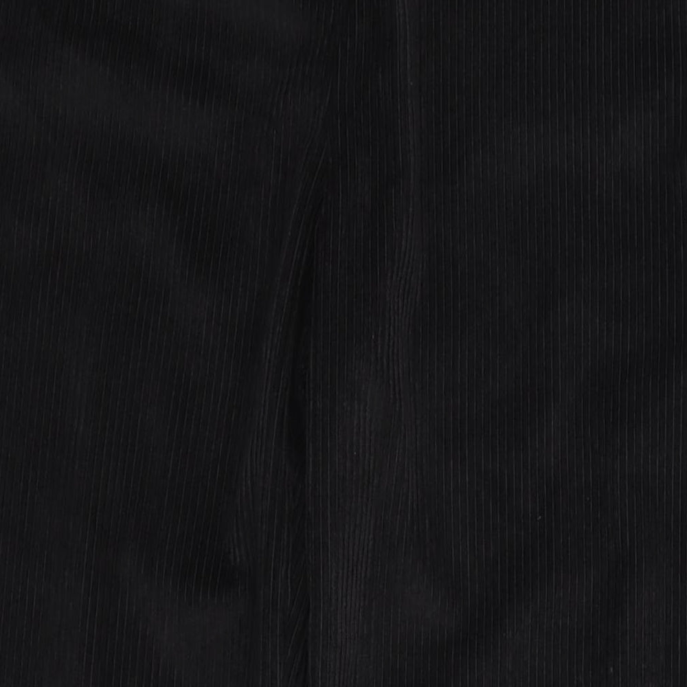 Topshop Womens Black Cotton Trousers Size 16 L31 in Regular Zip