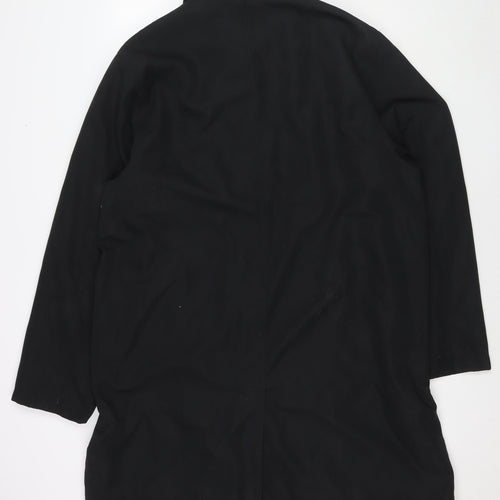 Butler and Webb Mens Black Trench Coat Jacket Size XL Button