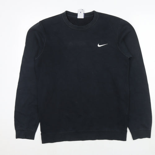 Nike Mens Black Cotton Pullover Sweatshirt Size S