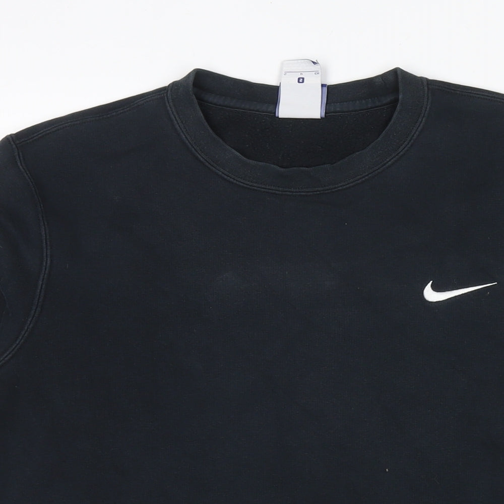 Nike Mens Black Cotton Pullover Sweatshirt Size S