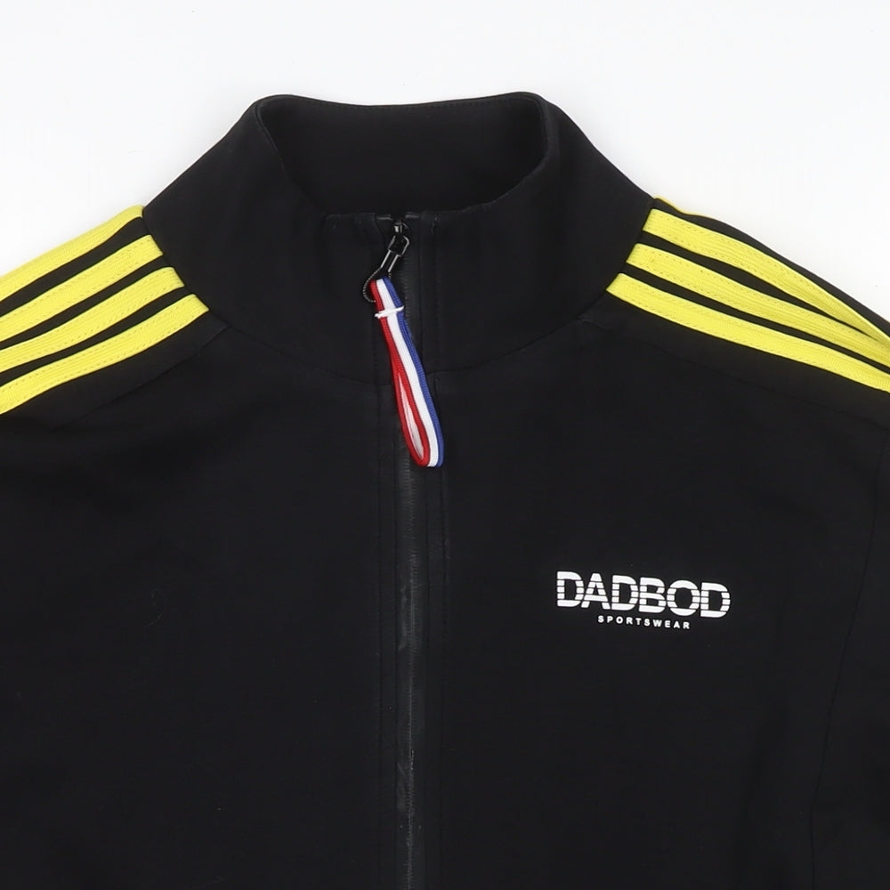 Dadbod Mens Beige Cotton Full Zip Sweatshirt Size M - Logo