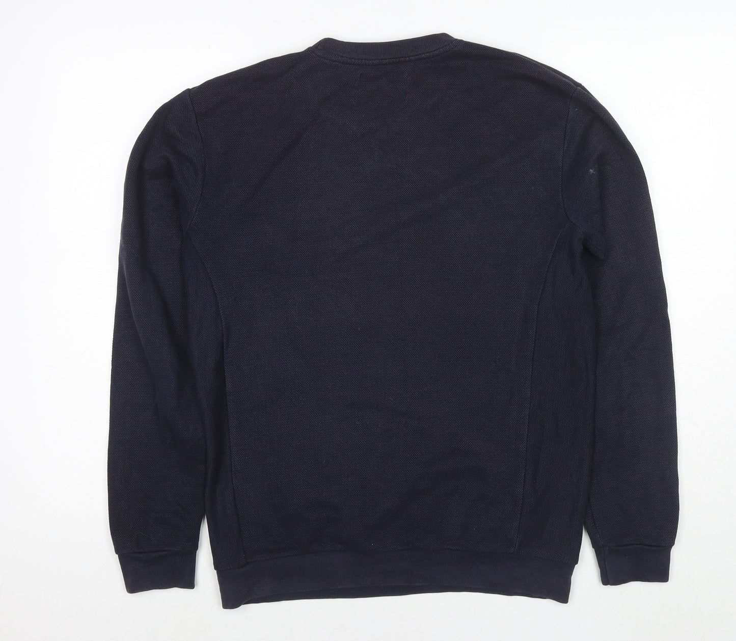 Zara Mens Blue Cotton Pullover Sweatshirt Size M