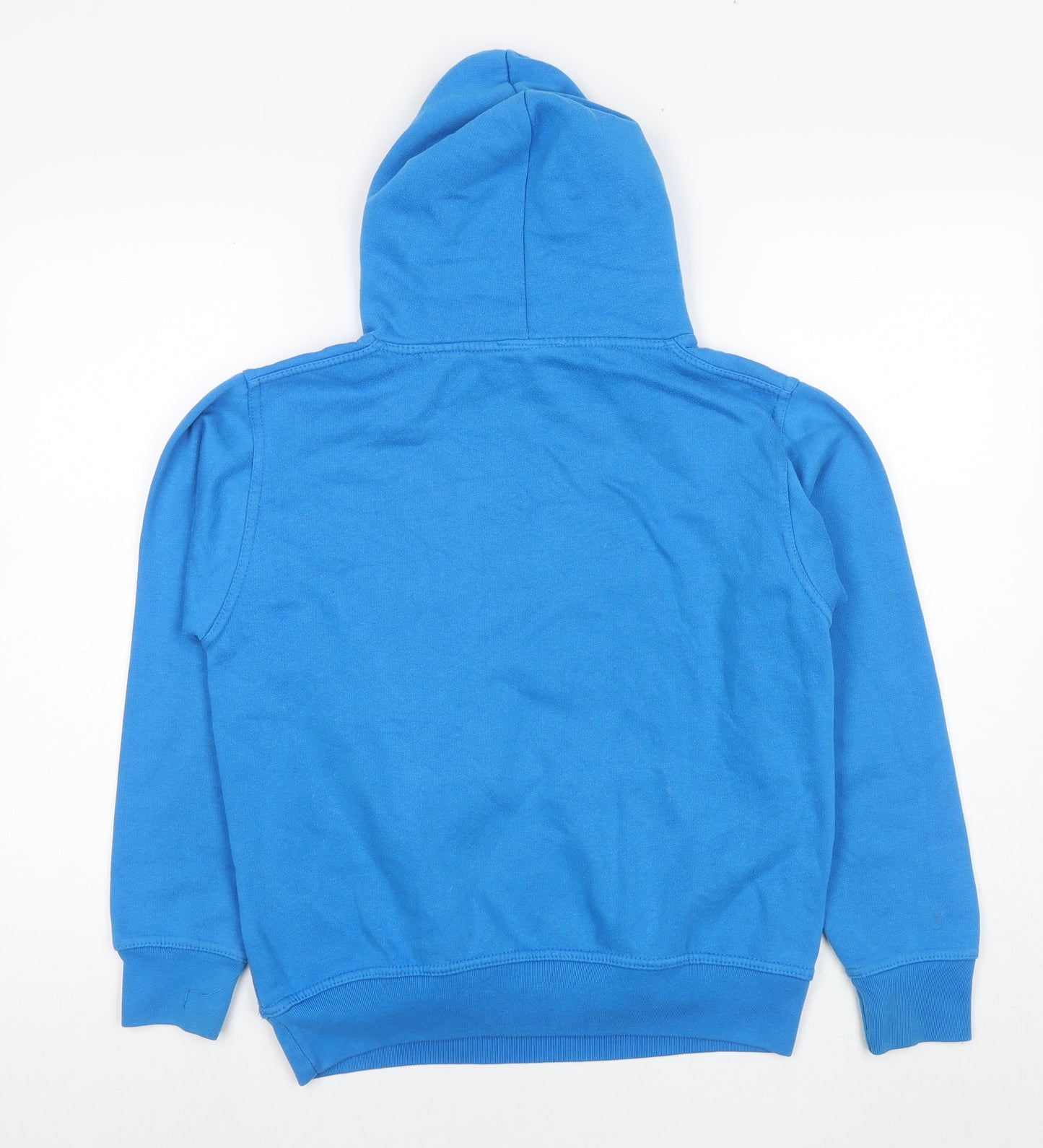 adidas Mens Blue Cotton Pullover Hoodie Size S - Logo Vintage