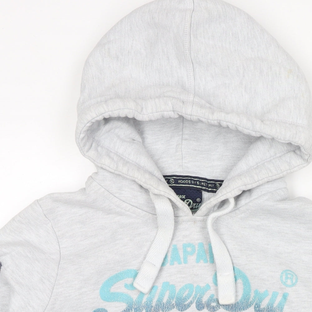 Superdry Womens Multicoloured Cotton Pullover Hoodie Size S Pullover - Colourblock Pattern Logo